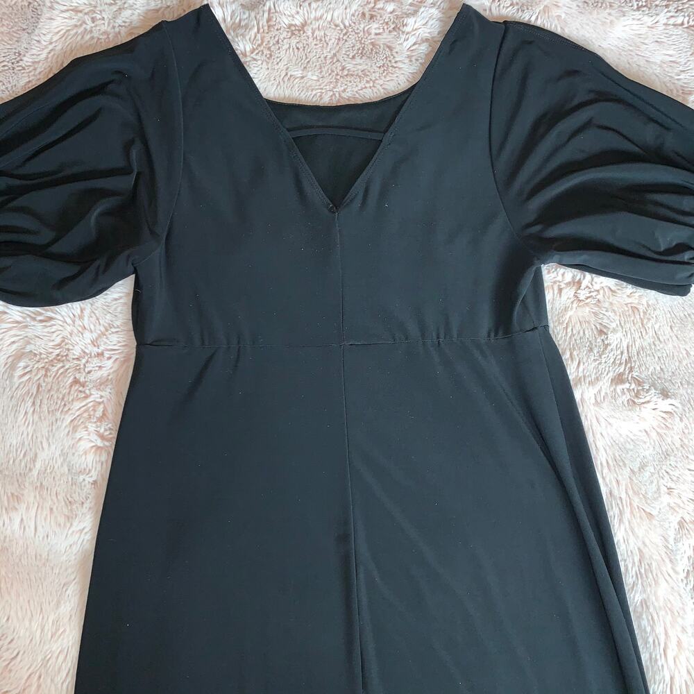 Bisou Bisou Black Embellished Short Sleeve Dress 8 - Picture 9 of 11